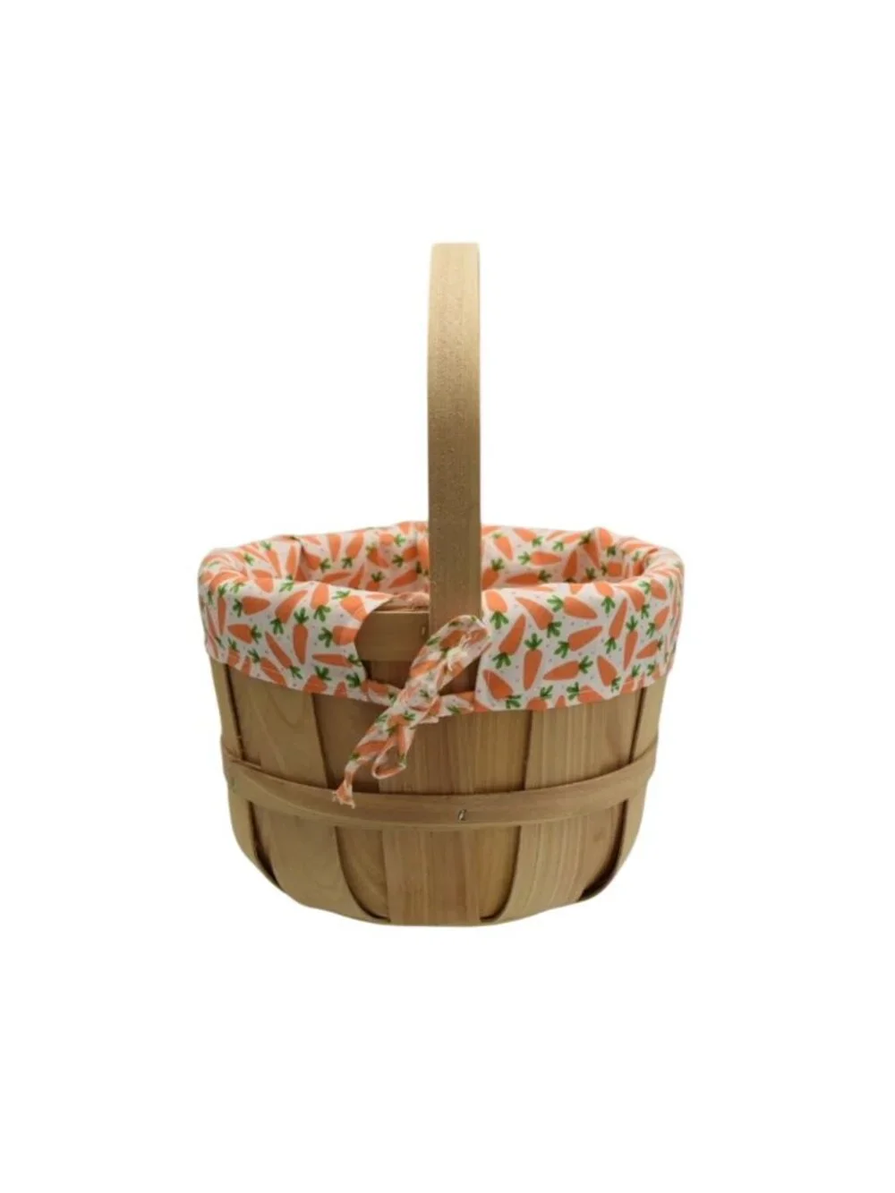 Ashland Wooden Basket Removable Carrot Fabric Liner Easter Egg Hunt Spring 9